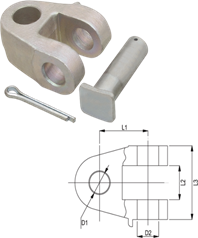 KNUCKLE END W/O SPINDLE, WITH PIN